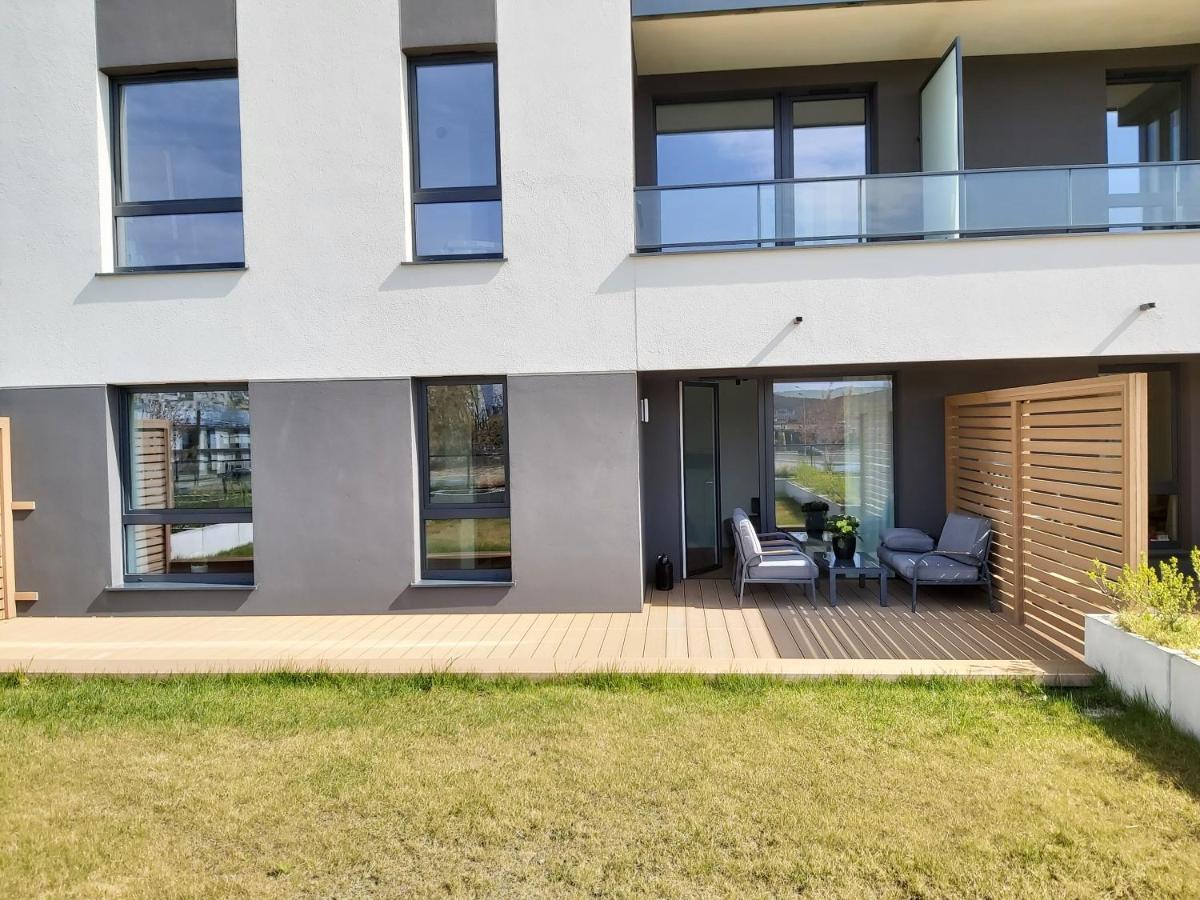 Apartament 150 Zaspa Vvita Z Prywatnym Ogrodem I Tarasem Gdańsk Exterior foto
